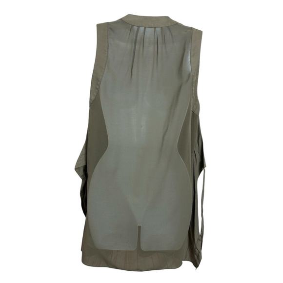 Generra Women’s Taupe Top Size Small Layering Long Sleeveless Blouse Boho - Picture 6 of 7